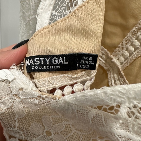 White Lace Mini Dress - Picture 7 of 8